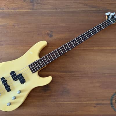 Fernandes Bass, Limited Edition, PJ, Aged White, MIJ 1989, 32” Medium Scale image 3
