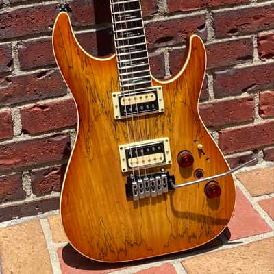 Schecter C-1 Exotic Spalted Maple 2023 - Satin Natural Vintage Burst - GIGBAG INCLUDED image 1