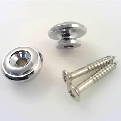 True Custom Shop® Chrome Oversized 17mm Diameter Strap Buttons for Gibson Guitars and Bass image 2