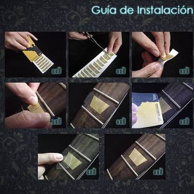 Diamond Head Silver Inlay Stickers Fret Markers Guitar & Bass Pegatinas Diapason Bajo & Guitarra. image 2