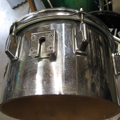 Pearl 6X5.5 & 10X6.5 Fiberglass Concert Toms w/mount 70's - 80's chrome image 16