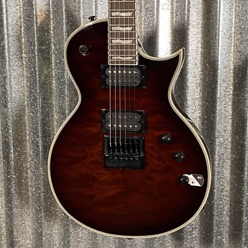 ESP LTD EC-1000 ET Evertune Dark Brown Sunburst Guitar & Case #0635 Used imagen 1