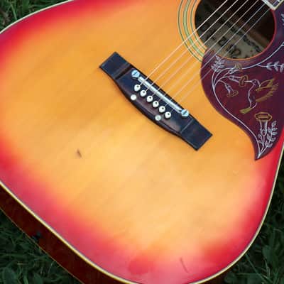 ♫ LOW Price (Neck issue) Early 70's Japanese Hummingbird ♫ Suzuki Factory JAPAN ♫ Pro setup image 4