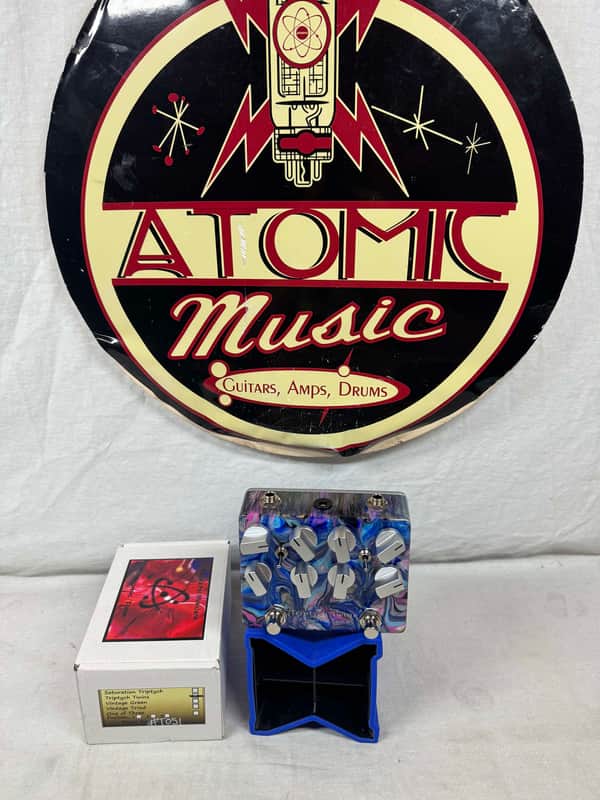 Atomic Tone Art Series Triptych Twins Boost / Overdrive / Distortion / Fuzz Pedal with Box image 1