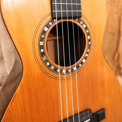 Unbranded Parlor Guitar 1890's Natural image 6