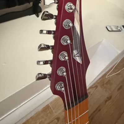 Aristides 070R 7 String Electric Guitar - Evertune bridge Lundgren pickup image 6