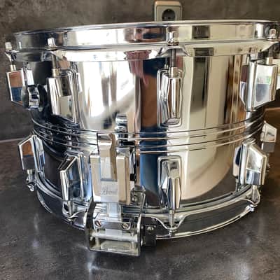 Pearl S-714ED snare 14x8” steel shell 1985/86 - Chrome image 4