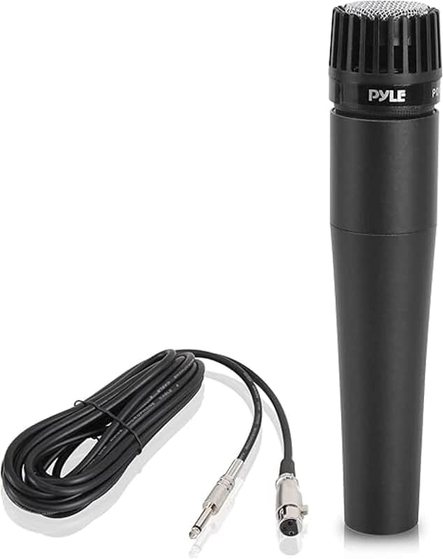 Dynamic Handheld Microphone, Professional Moving Coil Mic with Built-in Pop Filter, Wide Frequency Response, High Signal Output, Rugged Design, Low Noise Circuitry, 15' ft. XLR Cable Included image 1