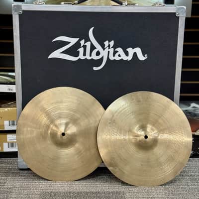 ZILDJIAN 14" A HI HATS 60'S ERA STAMP "BAND" | 1248g/1388g - USED image 1