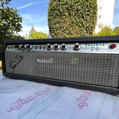 Fender Bassman 70 2-Channel 70-Watt Guitar / Bass Amp Head 1977 - 1980 - Silverface image 3