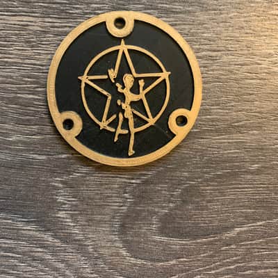 Custom Les Paul Single Cut Electric Guitar Toggle Switch Back Cover Black Gold Rush image 1