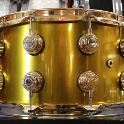 DW 8x14 Collectors Series Snare Drum in Usher Gold Metallic Lacquer image 3