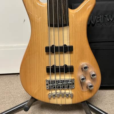 Warwick Rockbass Streamer NT I 5 String Fretless Bass Guitar 2025 - Natural Transparent High Polish image 2