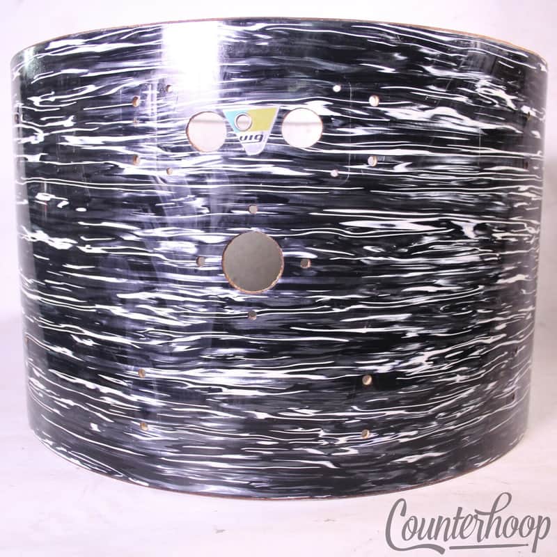 Ludwig 22x14"Bass Drum Shell 3Ply Bowling Ball BOP Black Oyster Pearl Vintage 70 image 1
