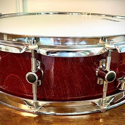 Sonor S-Class 14x5” Maple Snare Drum in Burgundy Gloss Grain Lacquer Finish image 7