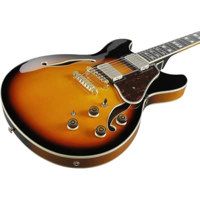 Ibanez Artstar Standard AS113-BS 6-String Semi Hollow Body Electric Guitar with Macassar Ebony Fretboard, Right-Handed, Brown Sunburst image 8
