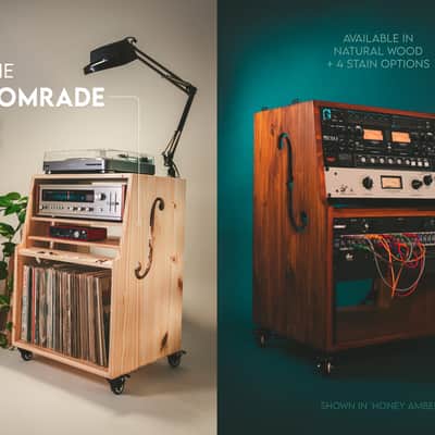 Munstre 14u COMRADE Sidecar - recording studio - angled workstation - rack gear - side car 10u 20u image 3