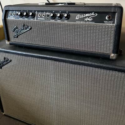 Fender Bassman 2-Channel 50-Watt 2x12" Piggyback Guitar Amp 1964 - 1966 - Black Panel image 3