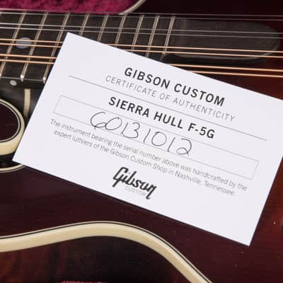 Gibson Custom Sierra Hull F-5G Mandolin, Sierra Burst VOS Varnish 2.5 #60131012 image 17