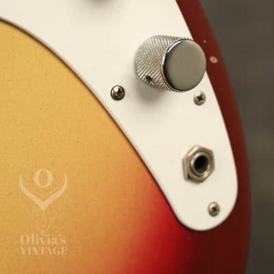 original 1962 Fender Duo-Sonic SLAB BOARD Shaded Sunburst/Maroonburst HANG TAG! image 6