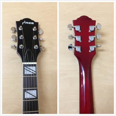 Haze SEG-272 Semi-Hollow body electric guitar,CherryRed+Free Bag,Strap,Strings image 12