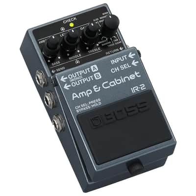 Boss IR-2 Amp & Cabinet Emulator Bundle with 2 Right Angle Patch Cables, 12 Guitar Picks, 9V Power Adaptor & Polishing Cloth – 11 Amp Types, Celestion Cab IRs & USB-C Recording image 4