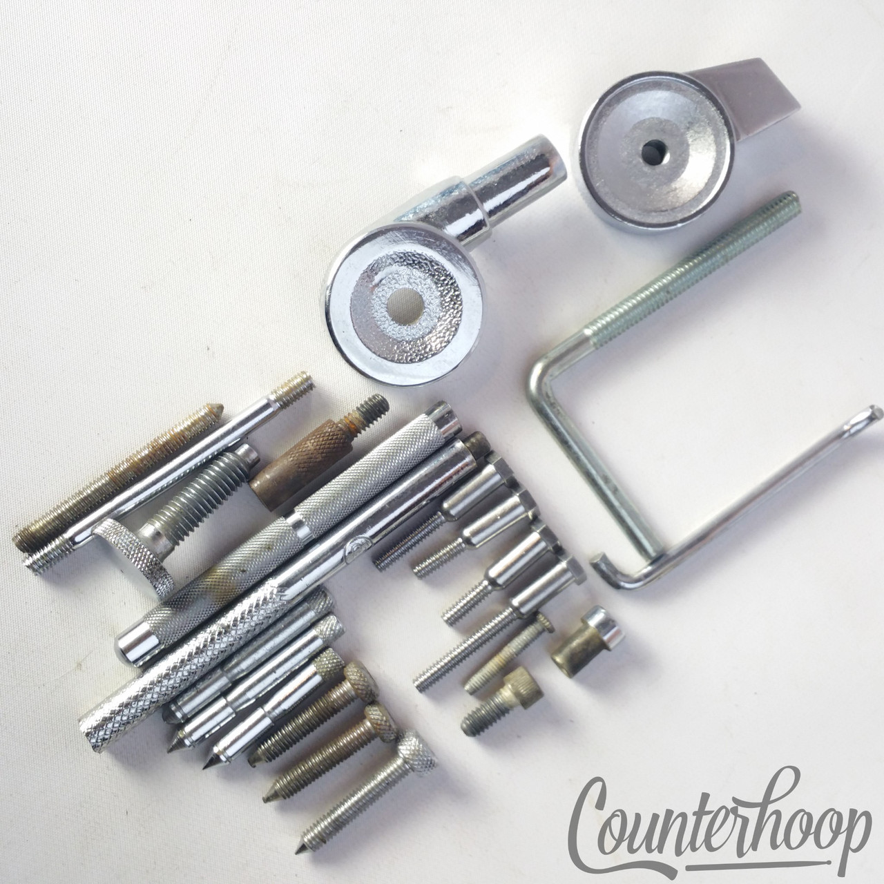 Pearl Cymbal Stand Crash/Ride/Hi-Hat/Bass Pedal Parts Lot Rods Tensioners Tilter — main photograph