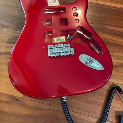 Fender MIM Candy Apple Red Standard Strat Stratocaster Alder Body w Bridge Hdw image 2