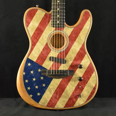 Mint Fender Limited Edition American Acoustasonic Telecaster USA Flag image 1