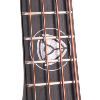 Lindo Left Handed Neptune V3 Short Scale (30") Electro Acoustic Bass Guitar & Premium HARD CASE - Matte Black image 10