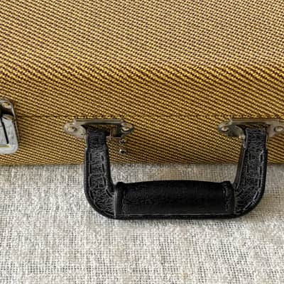 1999 Danelectro Tweed Hardshell Case + Key Yellow Plush Interior Out of Production Fits U1 / U2 / U3 / DC Models & More image 8