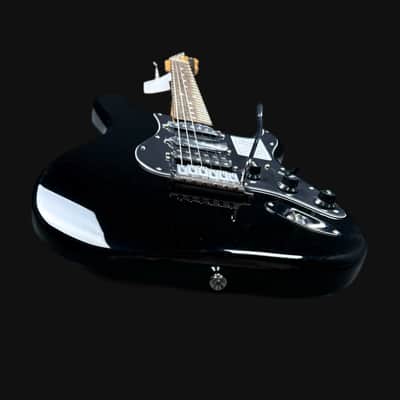 Fender Standard Stratocaster HSS Electric Guitar, Black Pickguard in Black image 6