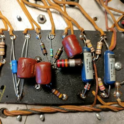 1967 Fender Bassman AB165 Drip Edge "Blackline" - Export Multi-Voltage - Blue Molded Caps image 12
