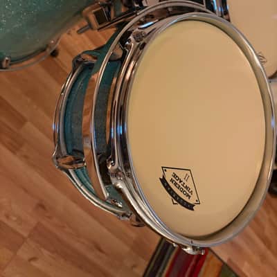 Handbuilt Cocktail Drum Kit 2008 - Turquoise Glitter image 6
