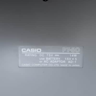 Casio PT-50 31-Key Mini Synthesizer 1980s - Silver image 10