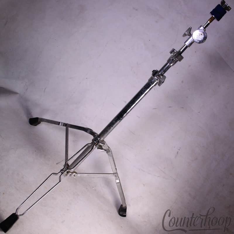 *Pearl Straight Cymbal Stand Ride/Crash Chrome Vintage 80s Double-Braced Japan* image 1