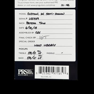 2018 Paul Reed Smith PRS Custom 24 Semi-Hollow Quilted 10 Top Wood Library ~ Trampas Green image 9