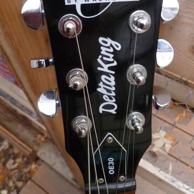 Oscar Schmidt OE-30 Delta King  Deep Blue Archtop image 5