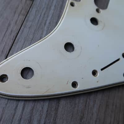 62 Fender Stratocaster Pickguard 11 hole Celluloid Vintage White / Cream USA vintage RI 60 61 image 11