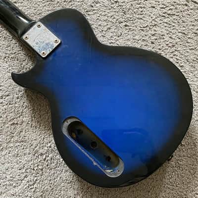 J&D Blue Mini Electric Guitar, Solid Basswood Body, Maple Neck Rosewood Fingerboard image 5
