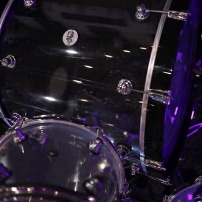 DW Design Series Acrylic 8x10/9x12/14x16/18x22/5.5x14" 5pc Shell Pack 2015 - Present - Clear Acrylic image 7