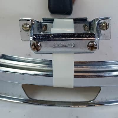 Ludwig Rocker 8Lug Snare Drum#6202064 5x14"Vintage Chrome Over Wood 5Ply Black/W image 5
