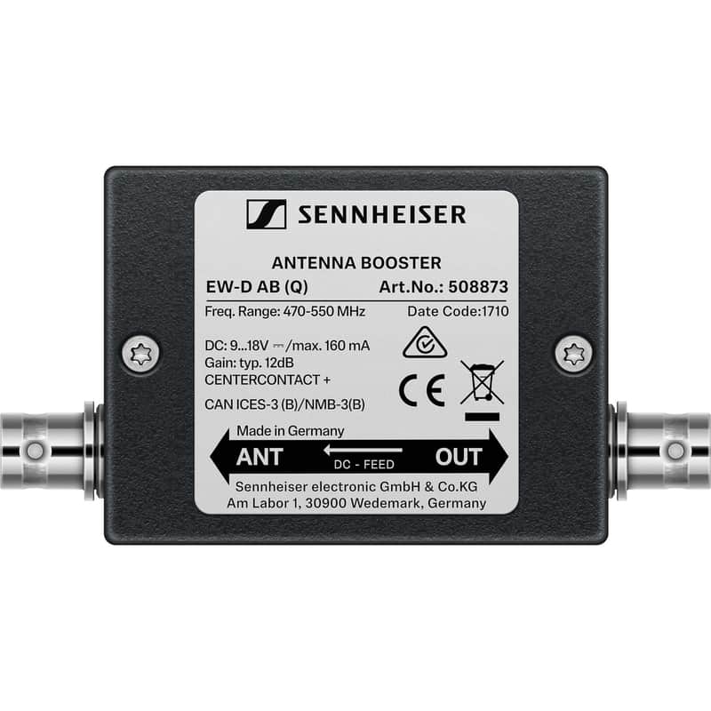 Sennheiser EW-D AB Inline Antenna Booster, Band Q (470-550 MHz) image 1