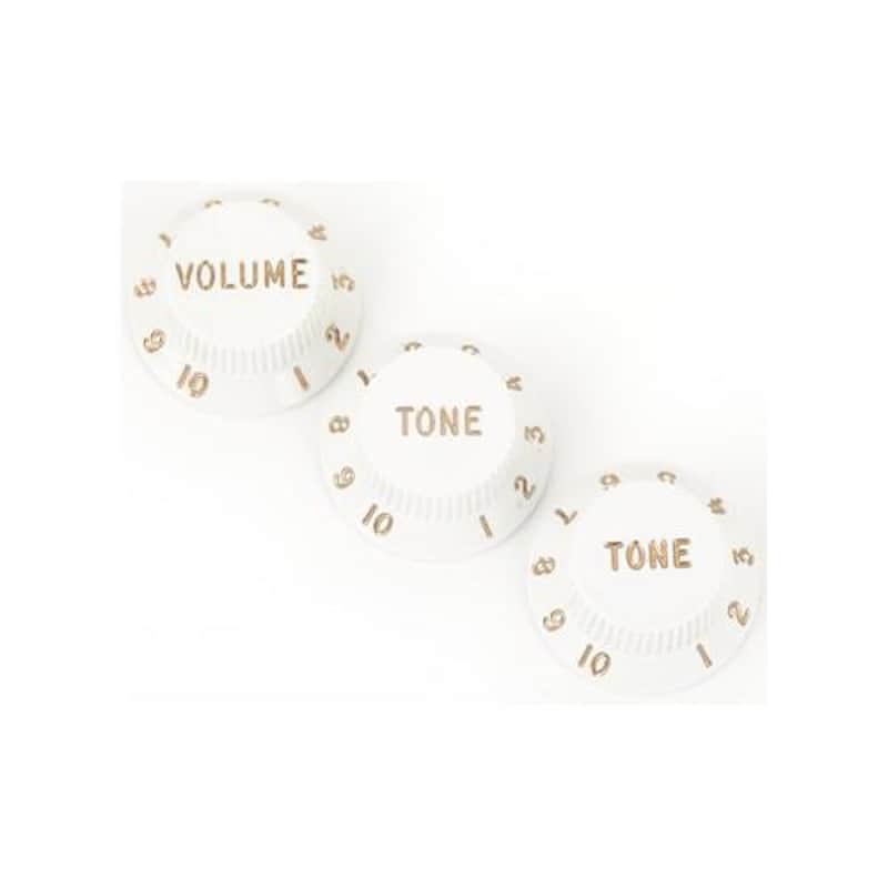White Knobs - Fender®, Stratocaster, 1 Volume, 2 Tone image 1