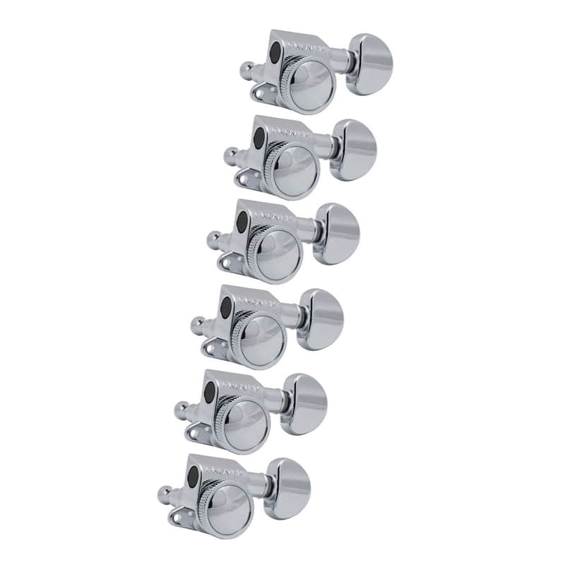 Grover 505C6 Roto-Grip Locking Mini Rotomatic Tuners, 6-in-line - Chrome image 1