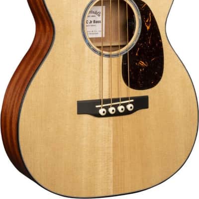 Martin 000CJr-E Short-Scale 4-String Acoustic-Electric Bass Guitar (2025), Solid Spruce Top image 1
