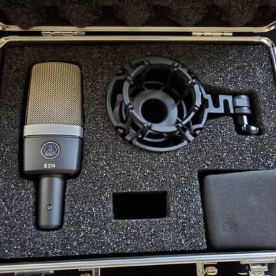 AKG C214 Large Diaphragm Cardioid Condenser Microphone 2010s - Black image 1