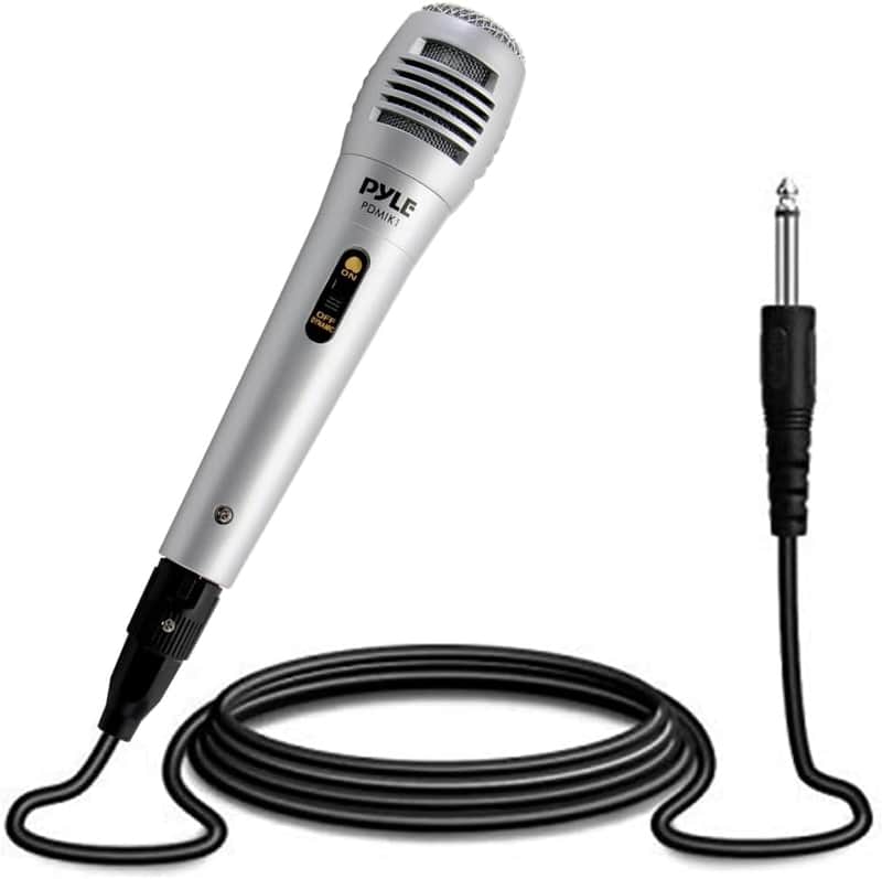 Wired Dynamic Microphone - Professional Moving Coil Unidirectional Handheld Mic with Built-in Acoustic Pop Filter, Rugged Construction, Steel Mesh Grill, 6.5 ft XLR Audio Cable Wire- PDMIK1 image 1