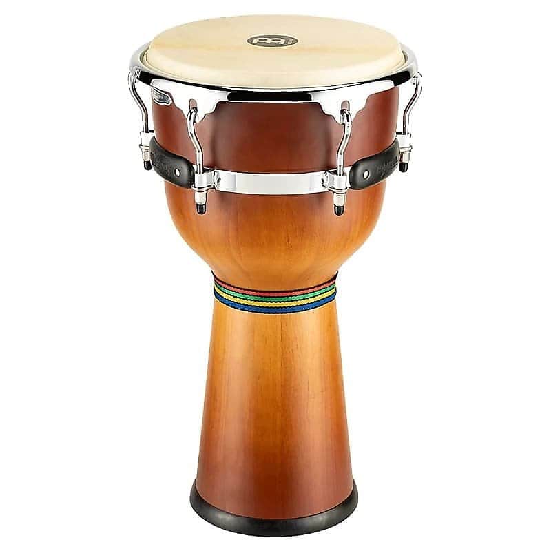 Meinl DJW3GAB-M 12" Floatune Series Gold Amber Sunburst Wood Djembe image 1