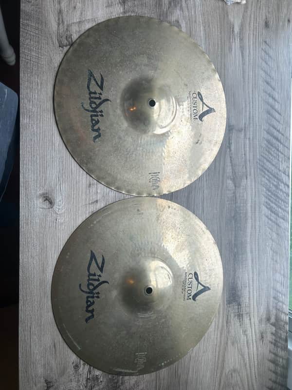 Zildjian 14" A Custom Mastersound Hi-Hat Cymbals (Pair) image 1